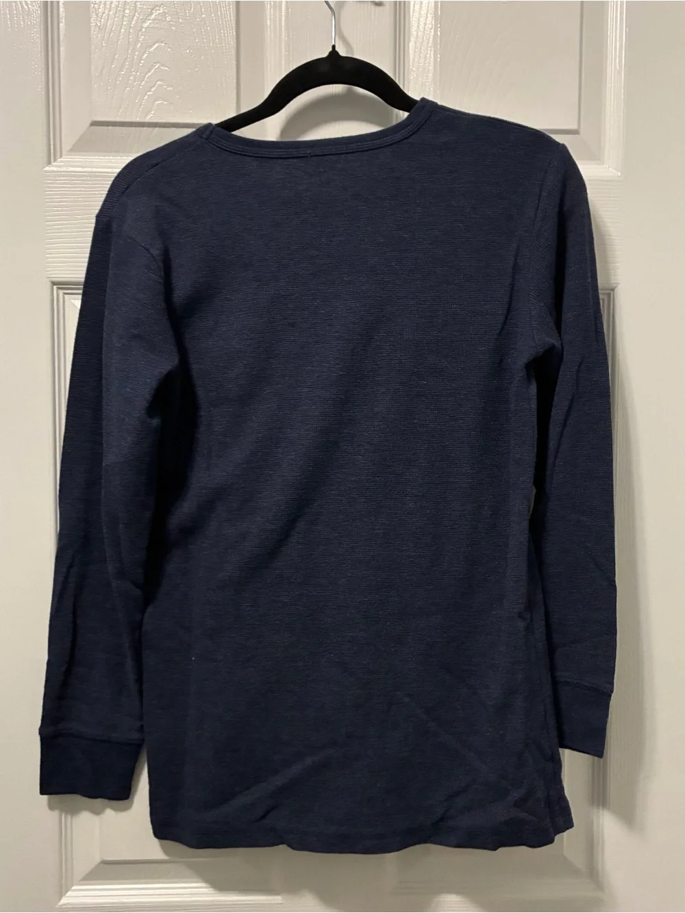 Place Navy Blue Long Sleeve Tee with White Dinosaur Skeleton Graphic